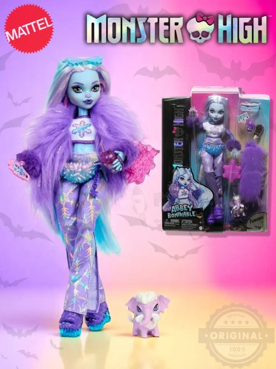 Кукла Монстр Хай Эбби Боминабль с питомцем HNF64