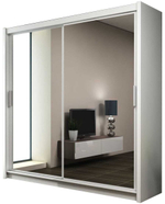 Шкаф-купе Цецилия 2 Белый Фасадный 0101  210*50*220