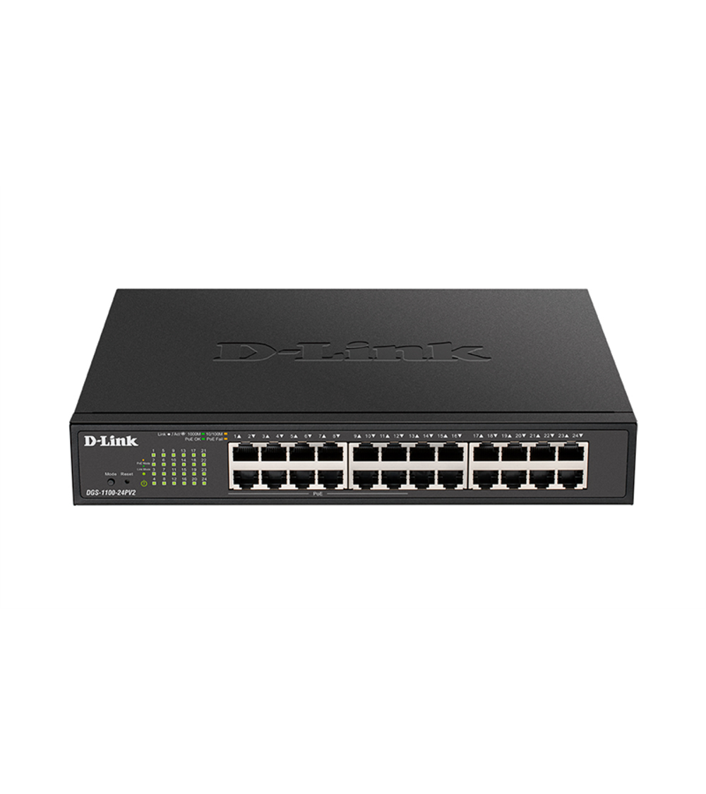 D-Link EasySmart L2 Switch 24х1000Base-T (12х1000Base-T PoE), PoE Budget 100W