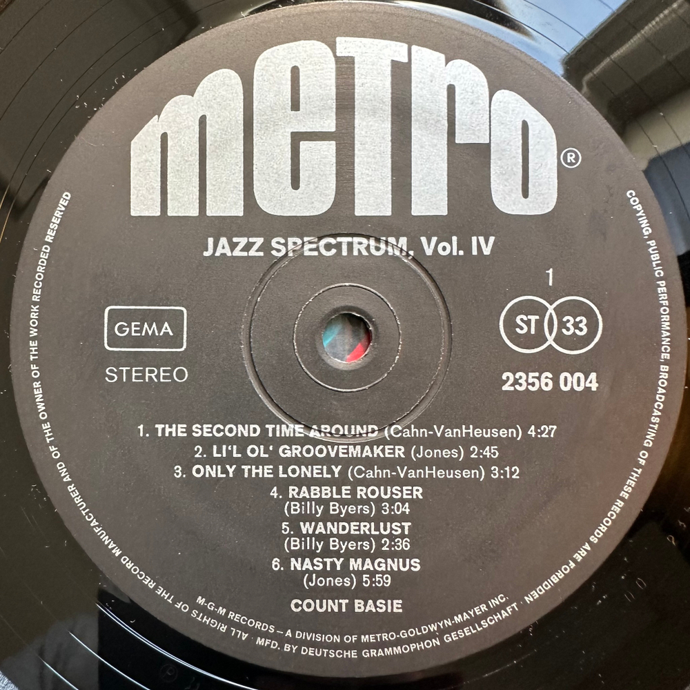Count Basie - Jazz Spectrum Vol. 4 (Германия 1971г.)