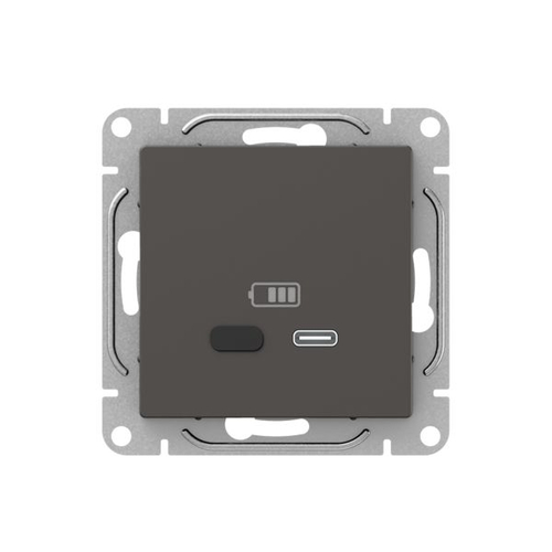 Механизм розетки USB-С, быстрая, мокко Эпика EKF