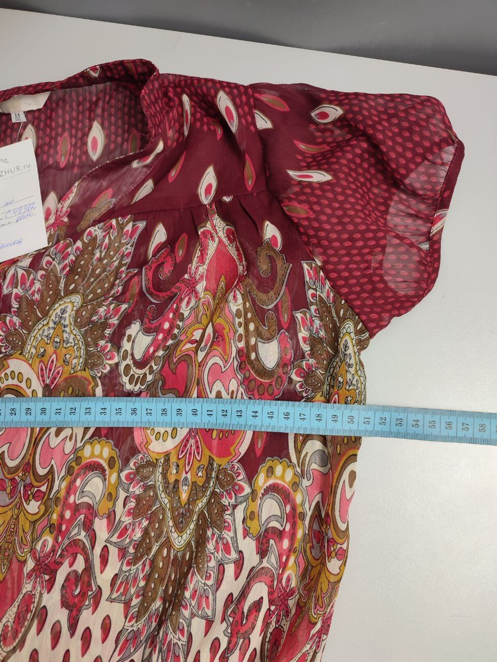 Туника воздушная с принтом 46 размер