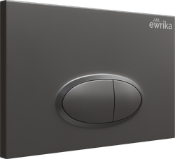 Кнопка смыва для унитаза EWRIKA 0054 пластик, цвет матовый черный
