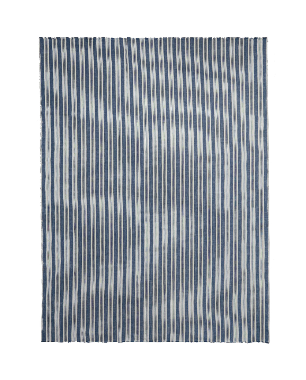Zara Home плед из хлопка, синий, в полоску · 9126/004