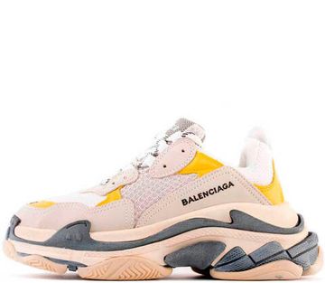 Кроссовки Balenciaga Triple S Light Grey/Yellow