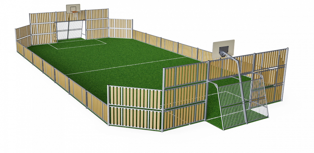 Площадка MUGA, 12x24, низкая - WPC