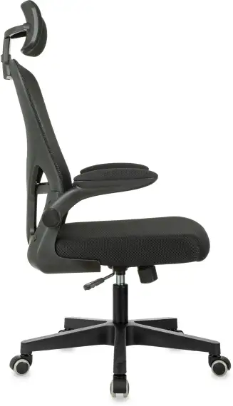 Кресло Бюрократ MC-101-H черный сетка/ткань с подголов. крестов. пластик