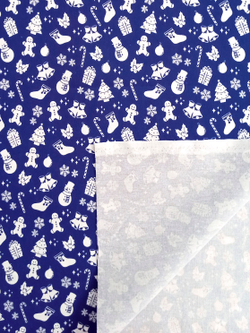 Ткань бязь плательная, рис. "Новогодний рисунок", ширина 150 см, арт. 581