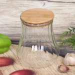 Банка для продуктов стеклянная 1000мл «Bella cucina» с бамбуковой крышкой