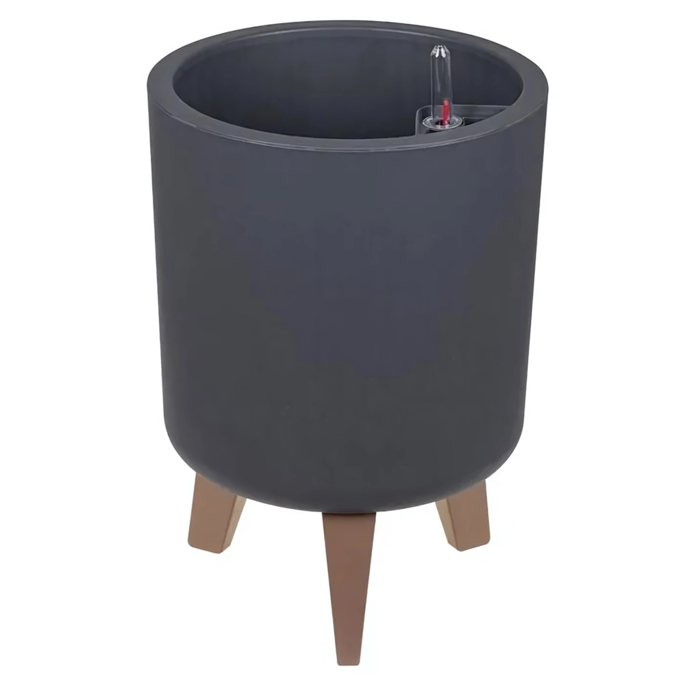 Кашпо ФЛОРИАН высокое D250мм 11л с автополивом (графитовый)