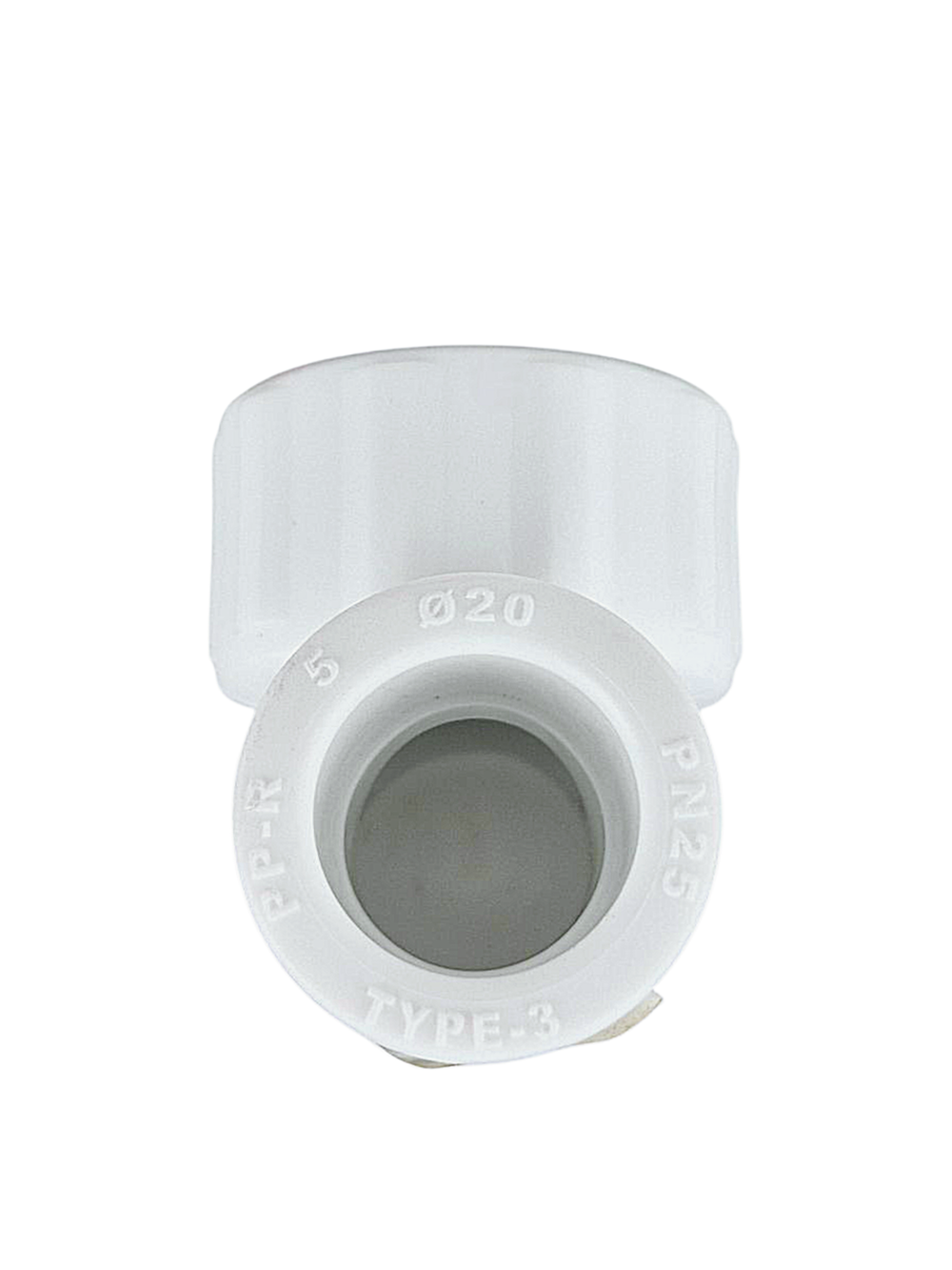 Угольник комбинированный PPR внутренняя резьба 20х 1/2,  белый, РТП (120/20)