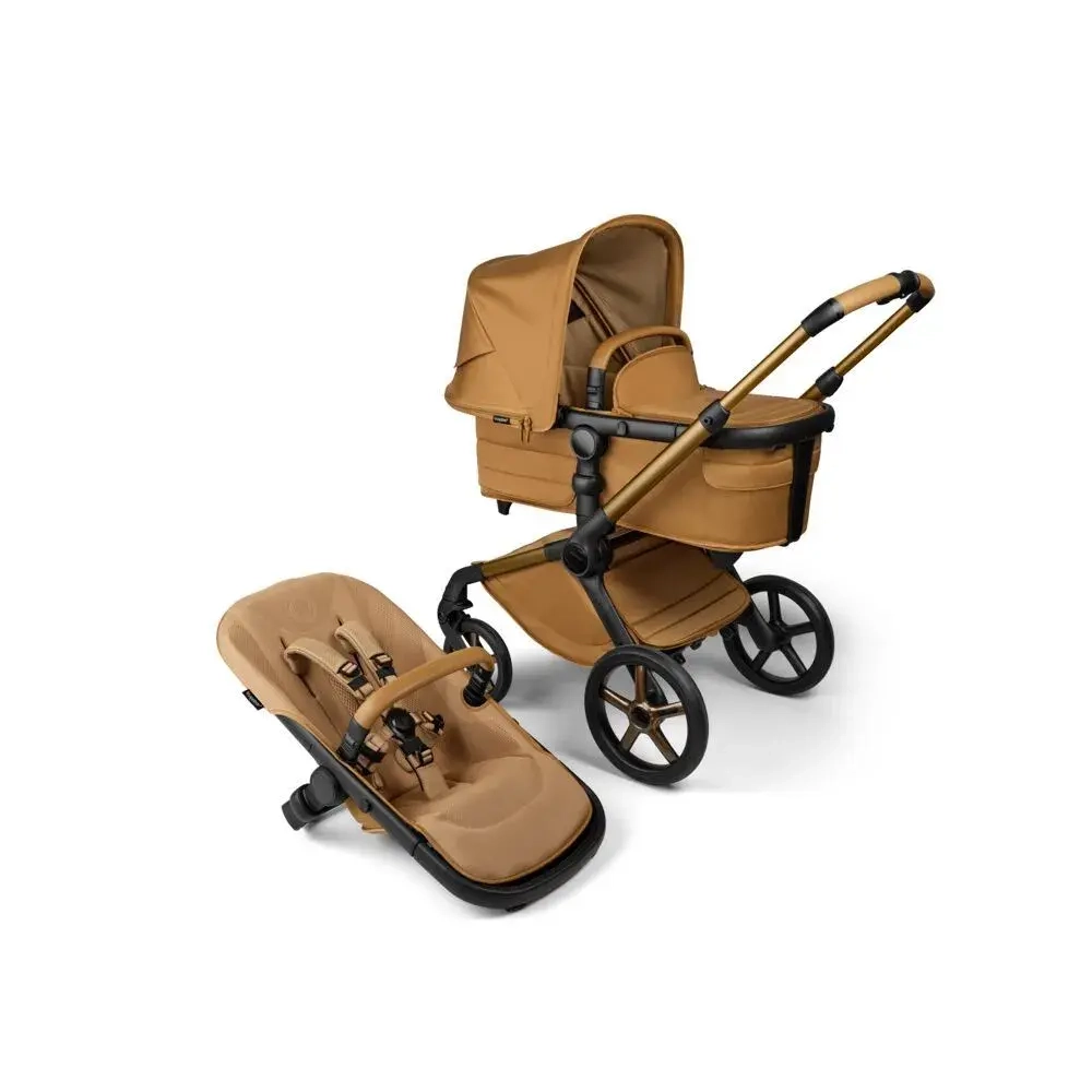 Коляска 2 в 1 Bugaboo Fox 5 Complete Noir Limited Edition Amber Glow