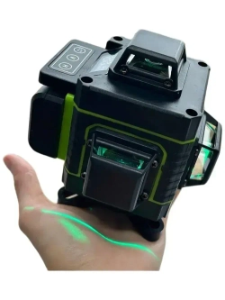 Лазерный уровень/нивелир с дисплеем Hilda 4d 16 линий зеленый луч полный комплект