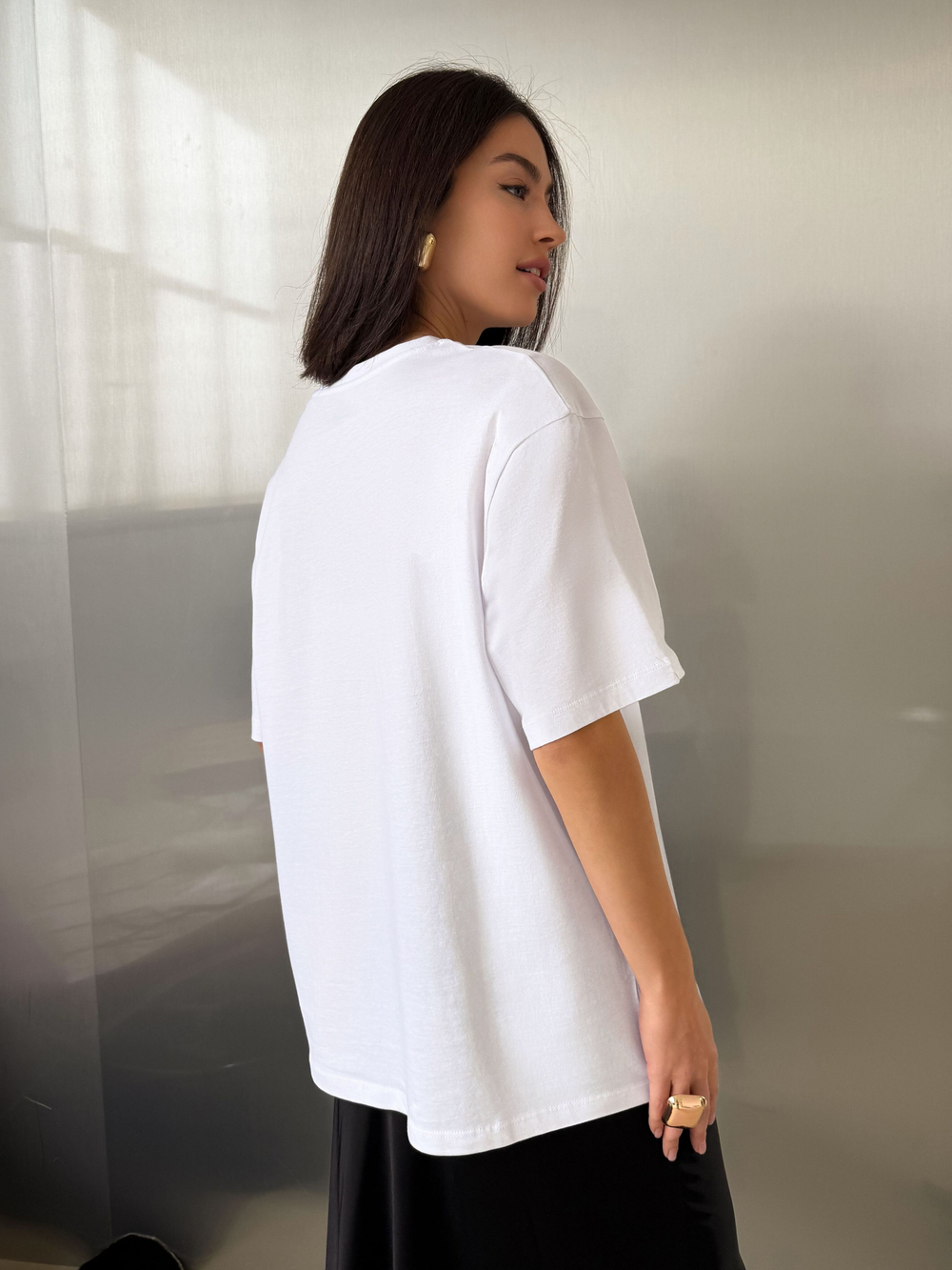 Футболка оверсайз с принтом длинная14