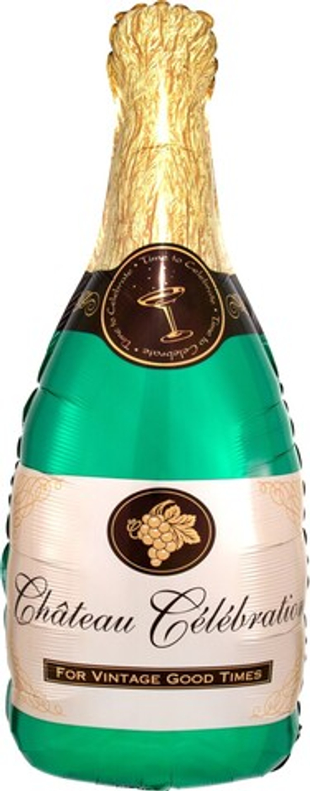 Шар 39/99 см Фигура, Бутылка Шампанского, 1 шт