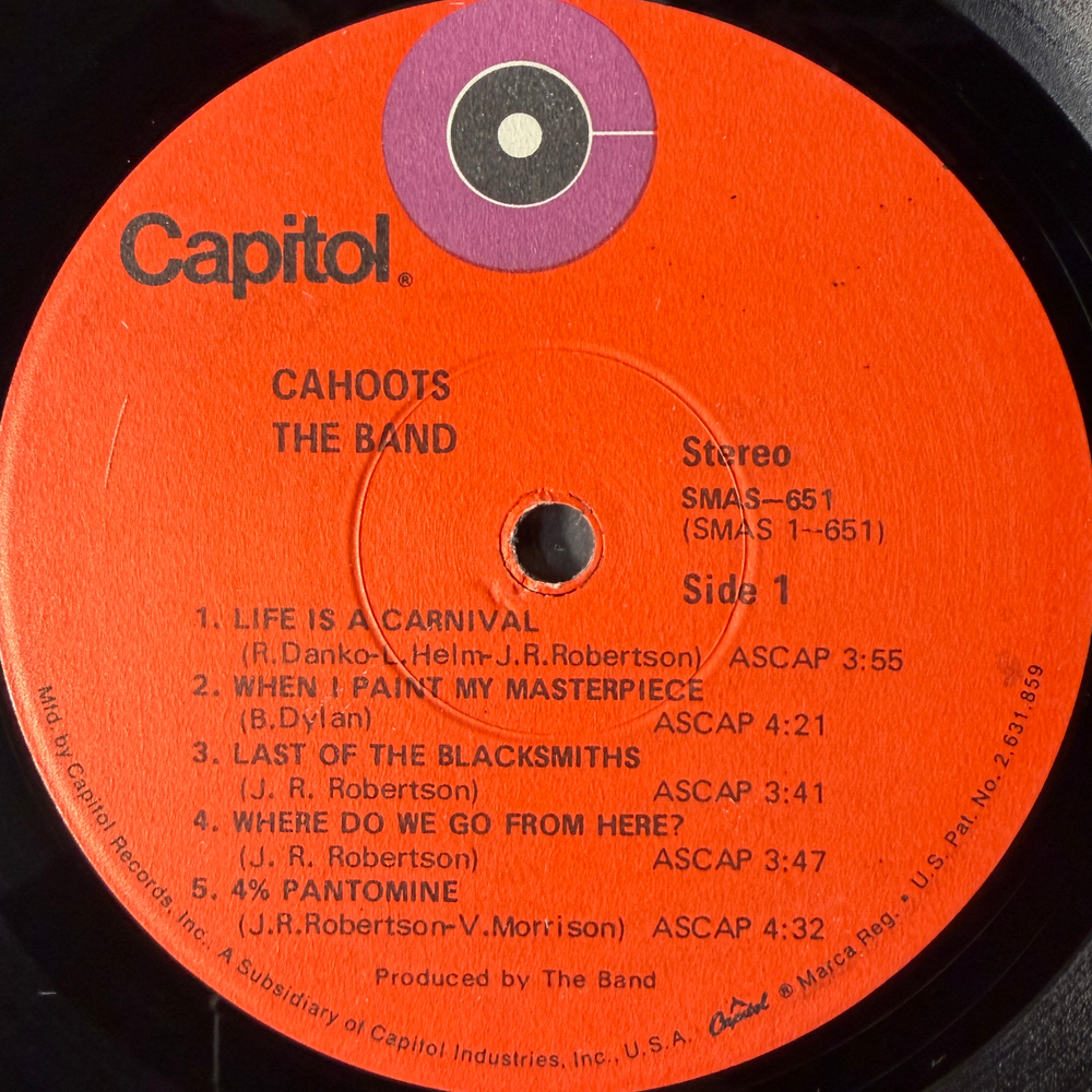 The Band ‎– Cahoots (США 1971г.) Т