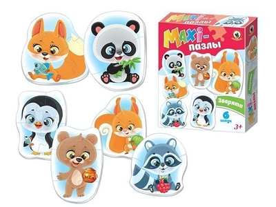 Макси-пазл 6шт. "Зверята" (Р.С.)