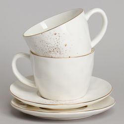 ЧАЙНЫЙ НАБОР BRONCO "GOLD" НА 2 ПЕР. 4 ПР. 350 МЛ