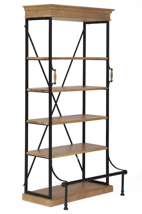 Книжный шкаф Secret De Maison ACADEMY дерево манго, металл 210х105х45см, Natural (натуральный)