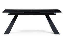 Стеклянный стол Стиг 180(230)х95х77 обсидиан / черный