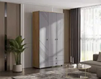 Шкаф 3-дверный с ящиками «Байкал» Графит 120 см