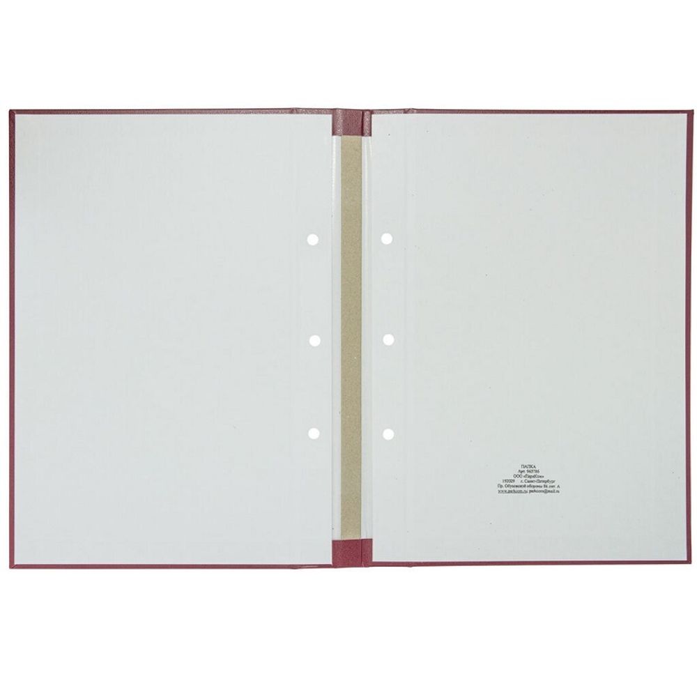 Папка для дипломных работ без бумаги, на 3-х металлических болтах, бордовая, ПаркКом