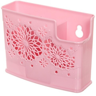 Подставка для столовых приборов «Цветы» 19*7*14.5см пластиковая, 3 секции