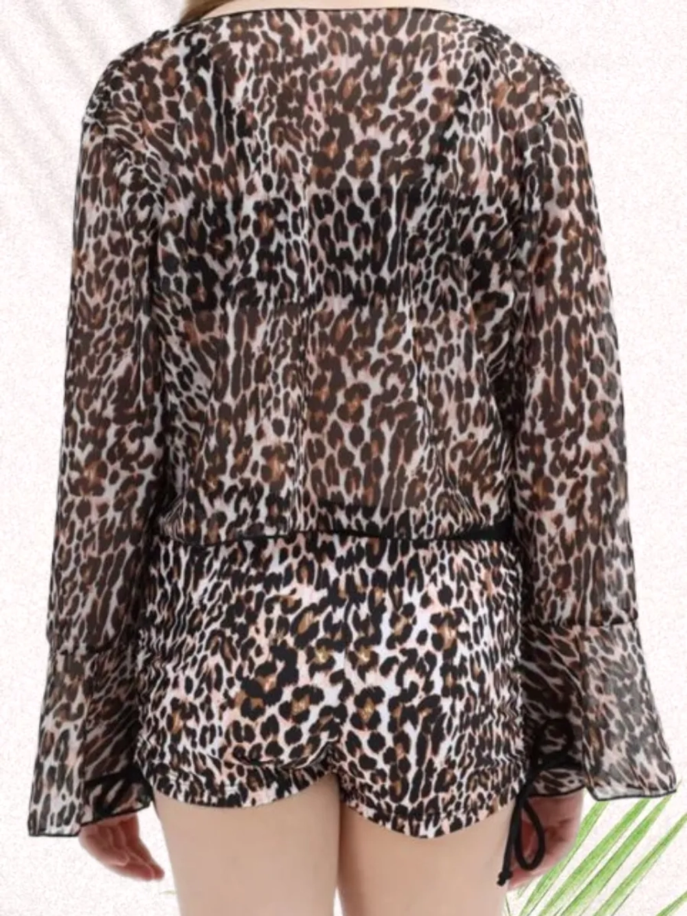 купальник раздельный 3 в 1 с шортами и топ накидка