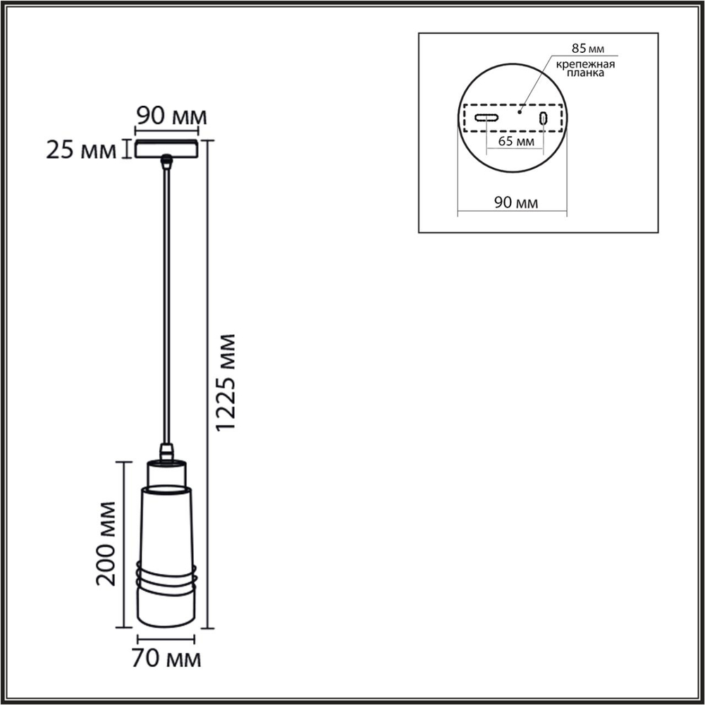 8361/1A LN Подвес E27 60Вт 220-240В IP20 MODERNI