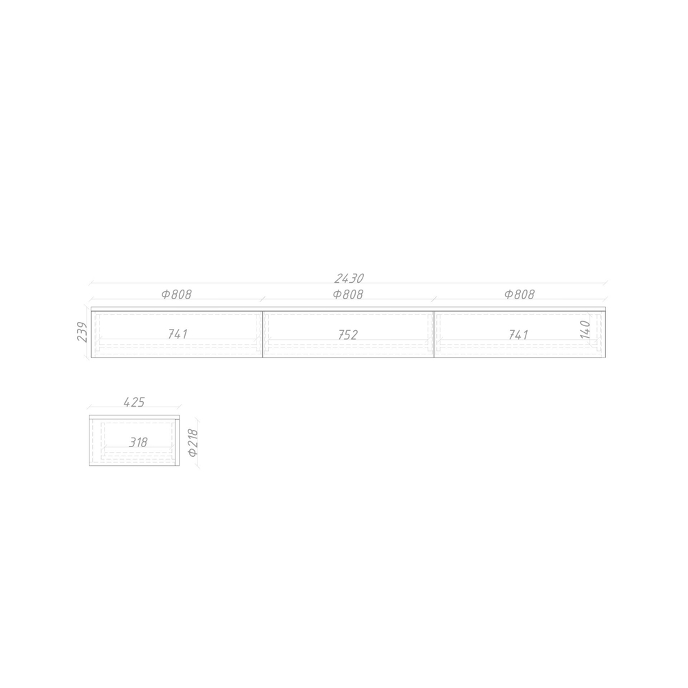 Консоль подвесная ML058