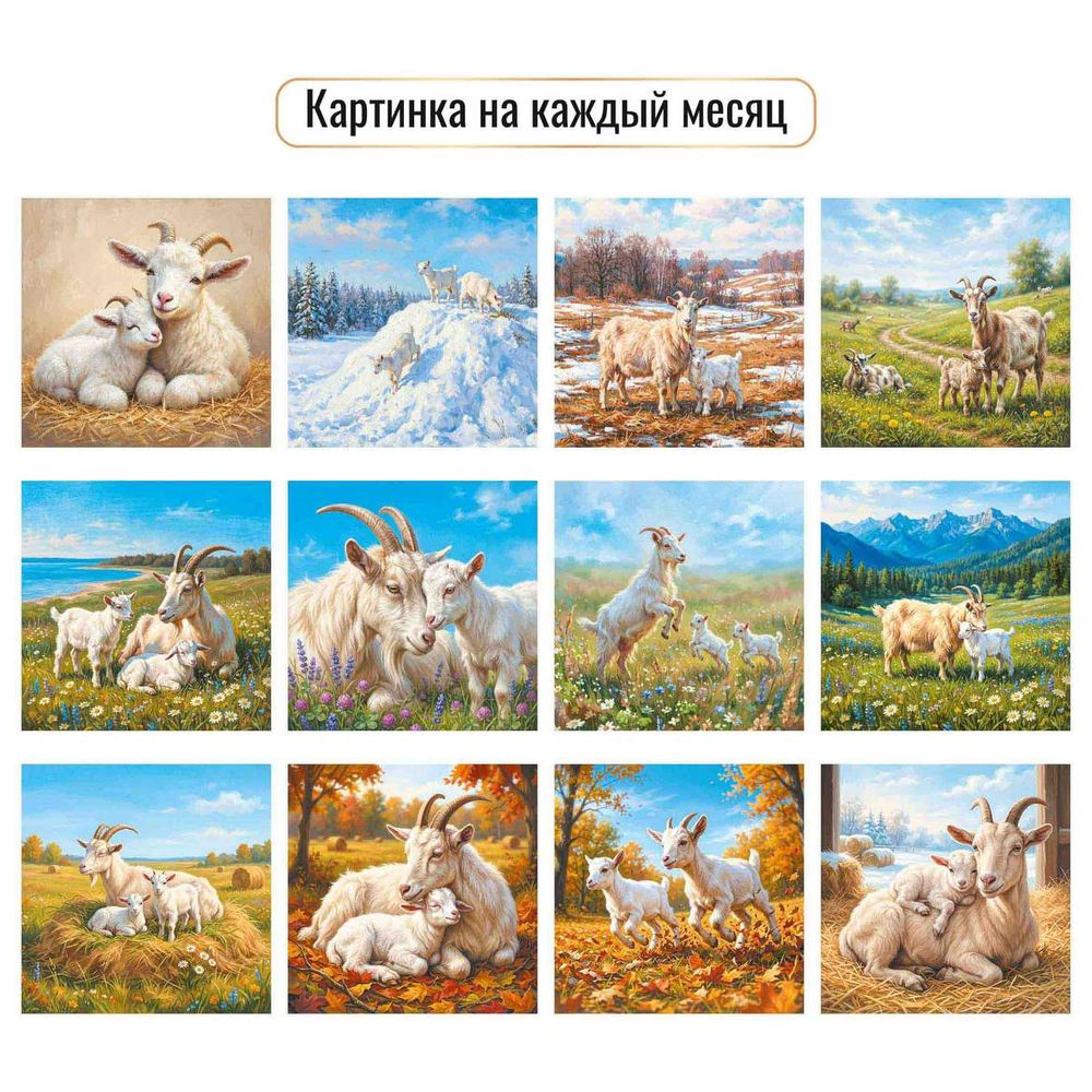 Календарь на скрепке 230х230 2027 "Символ года" 10095 (Квадра)