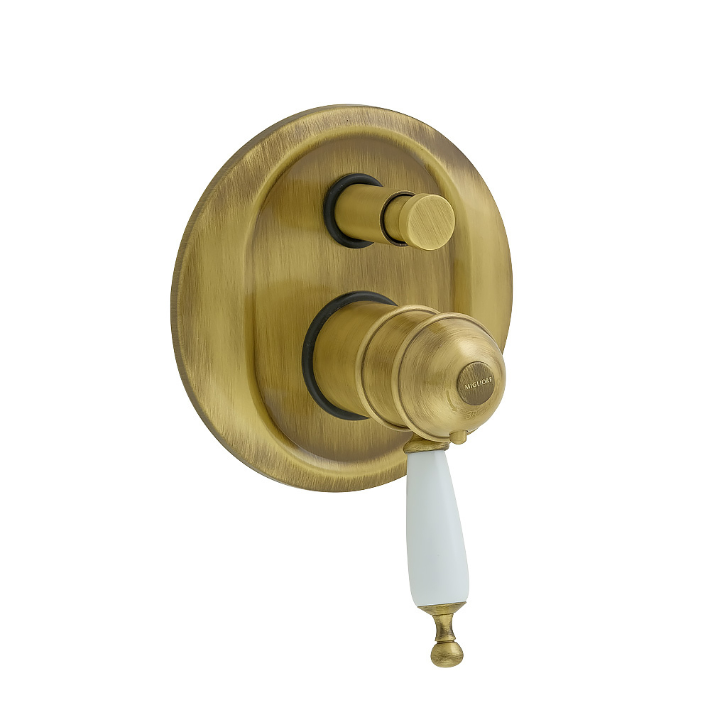 Смеситель скрытого монтажа для ванны/душа термостатический Migliore Oxford 19102 бронза купить