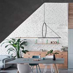 Подвесной светильник SUSPENSION CERCLE ET TRAIT – GRAPHITE SATINE L170