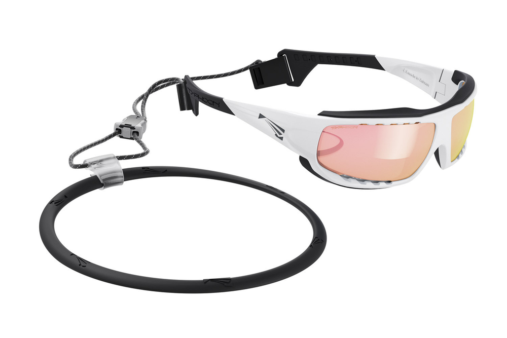Спортивные очки LiP Typhoon / Gloss White - Black / Zeiss/ PA Polarized / Rose Gold Lens