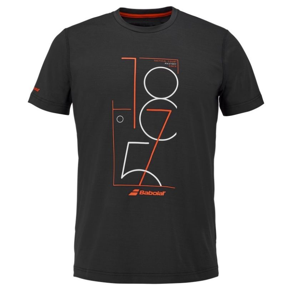 Мужская теннисная футболка Babolat Exercise Graphic - black