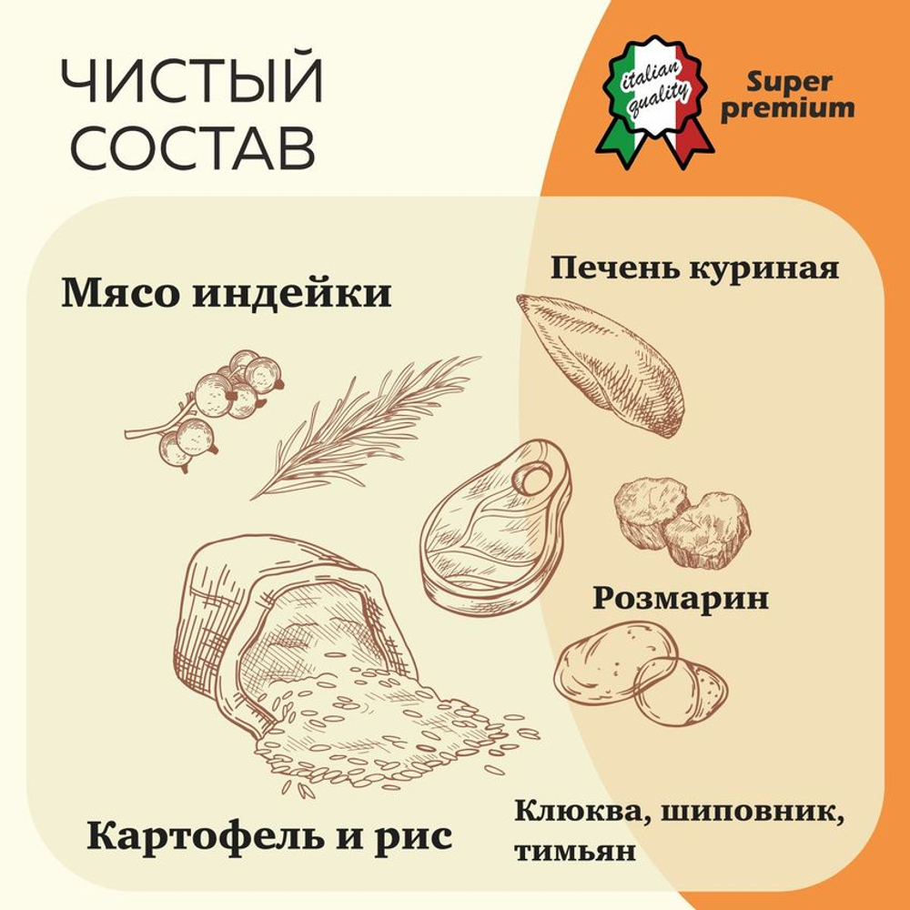 Yummy Linea корм для взрослых стерилизованных кошек, индейка, 2 кг