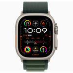 Apple Watch Ultra 2 Titanium Case with Dark Green Alpine Loop