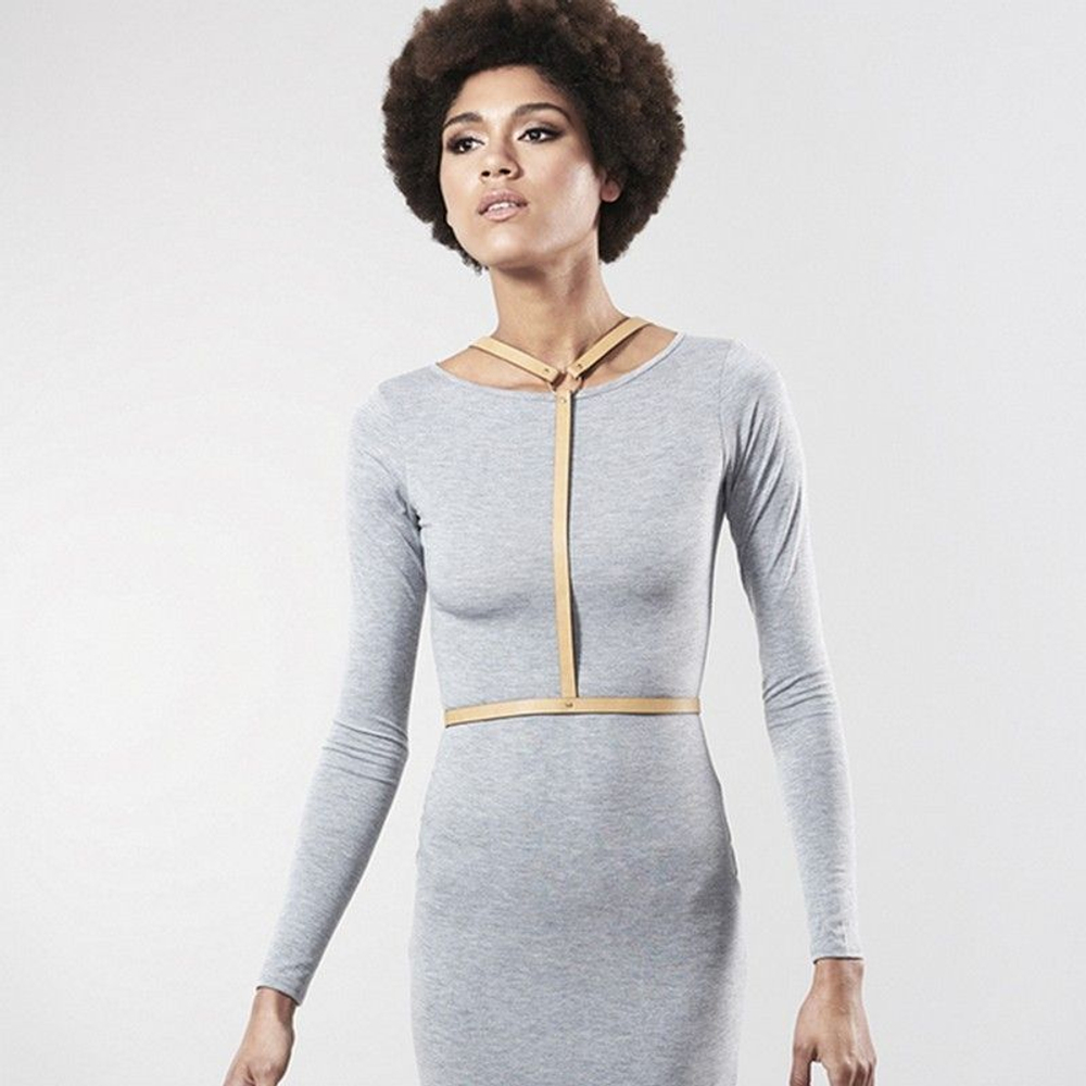 Коричневая упряжь Ypsilon Harness (Цвет: коричневый)