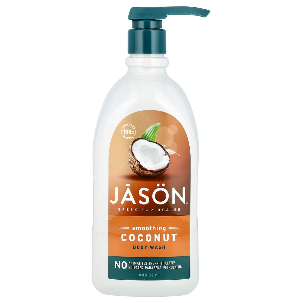 Jason Natural, Разглаживающий гель для душа, с кокосом, 887 мл (30 жидк. унц.)