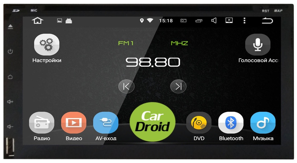 2DIN магнитола (экран 7") - Roximo RD-1004D на Android 9, 8-ядер, 4/32Гб