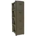 Комод узкий РОТАНГ (4 секции) коричневый ротанг 0,965,26х0,502м