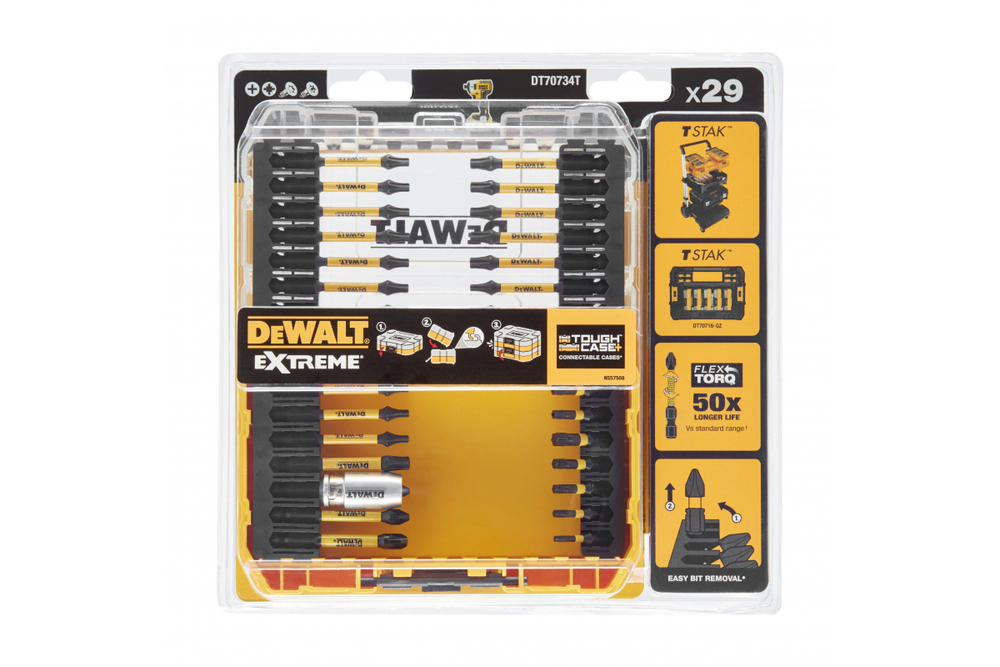 DeWalt, DT70734T, Набор бит и насадок FLEXTORQ 29 шт, шт