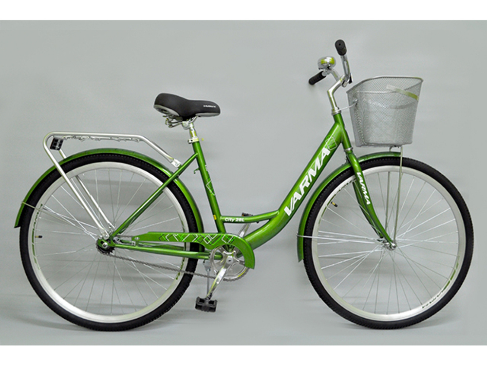 Велосипед 28" Varma CITY L (Корзина) зелёный,1ск