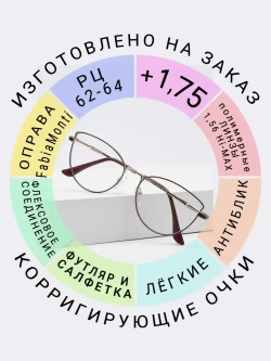 Очки для зрения +1.75 РЦ62-64