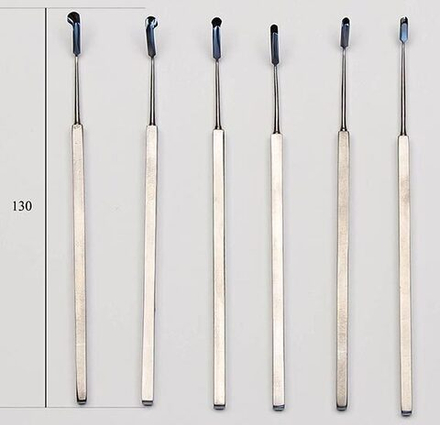 НОЖ ДЛЯ РАССЛАИВАНИЯ РОГОВИЦЫ ГЛАЗНОЙ В СЛЕДУЮЩИХ ИСПОЛНЕНИЯХ: МАЛЫЙ, СРЕДНИЙ, БОЛЬШОЙ, КРУГЛЫЙ, ПРАВЫЙ, ЛЕВЫЙ