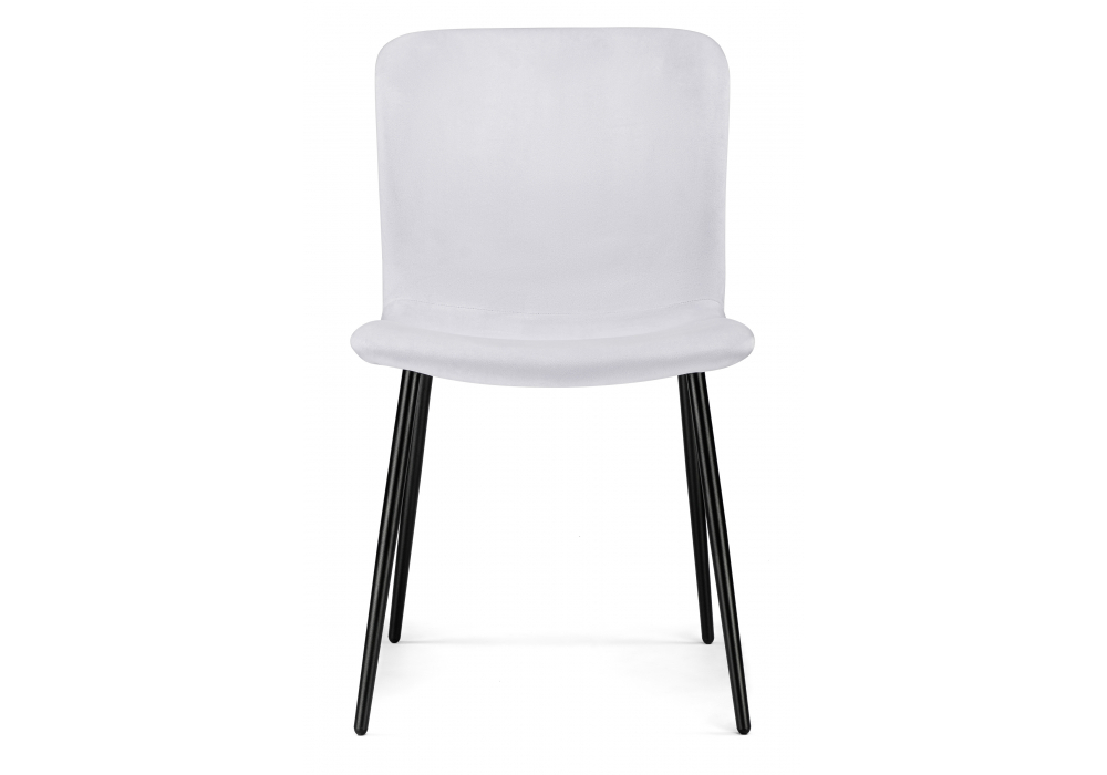 Стул на металлокаркасе Woodville Игон серый, черный муар, ножки черные