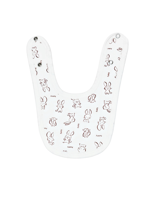 Двусторонний нагрудник Зайчики (0-12 мес)