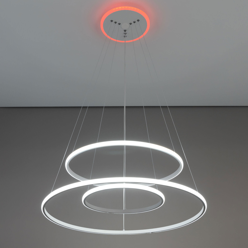 Citilux Неон Смарт CL731A090E RGB Умная подвесная люстра Белая