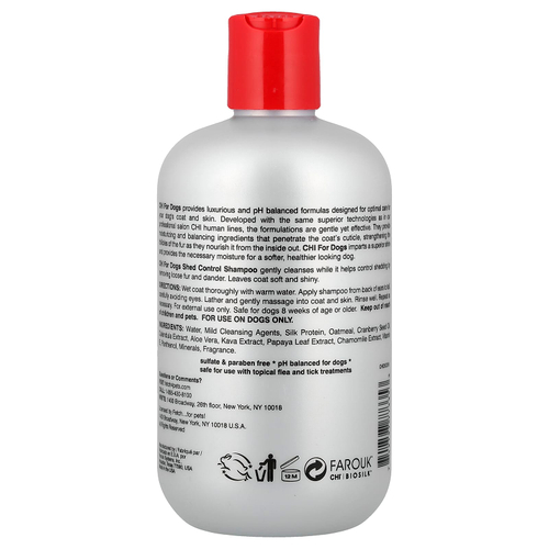 CHI for Dogs, шампунь для контроля линьки, для собак, 473 мл (16 жидк. унций)