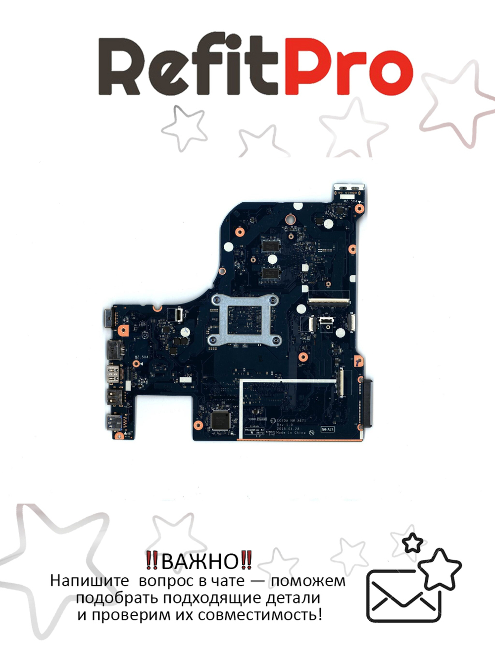 Материнская плата для ноутбука Lenovo G70-35 Laptop NM-A671 WIN AMD A8-6410 1G (5B20K04318), оригинал